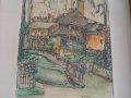 Картина смесена техника туш акварел на П.Лазаров, снимка 2