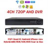 2018г. AHD-М 720p AHR IP NVR 4 Канален DVR За Ahd-М / 720Р / 1080H Аналогови или IP Камери, снимка 1