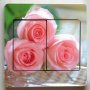 3 розови рози стикер за контакт ключ на лампа копчето, снимка 1 - Декорация за дома - 21638260