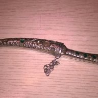 Turkiye-нож с кания-метални-19см-внос швеицария, снимка 7 - Антикварни и старинни предмети - 15882661