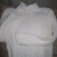 Снежно бяло поло пуловер, снимка 1 - Блузи с дълъг ръкав и пуловери - 16641383