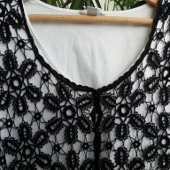 плетен елек блуза туника ръчна изработка  , снимка 6 - Жилетки - 11035770