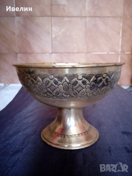 стара посребрена купа арт деко, снимка 1