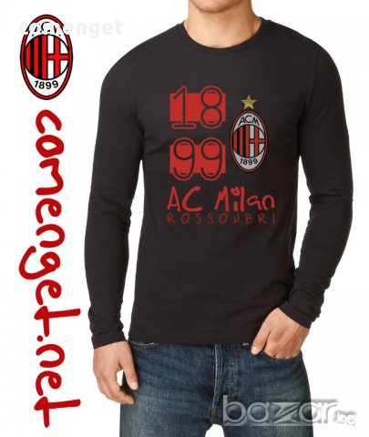 Фенска Мъжка блуза на Милан / Milan. Бъди различен, поръчай модел с твоя снимка!, снимка 5 - Спортни дрехи, екипи - 11860868