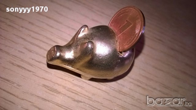 Мини ретро колекция-прасе-мед/месинг-3.5х3.5х2см-внос швеицария, снимка 8 - Антикварни и старинни предмети - 17348954