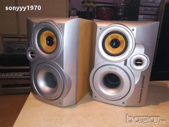 kevlar 3way-with subwoofer-a3500-2x90w/6ohm-внос франция, снимка 3 - Тонколони - 20775417
