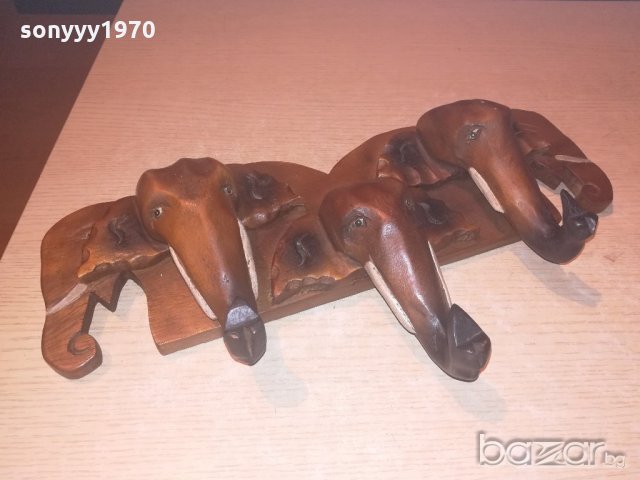 ретро колекция-закачалка от слонове-внос швеицария-42х23х8см, снимка 4 - Антикварни и старинни предмети - 20957742