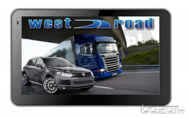 GPS НАВИГАЦИЯ WEST ROAD WR-S7256 HD EU 800 MHZ 256 RAM 8GB ЗА КАМИОН, снимка 1 - WEST ROAD - 7496413