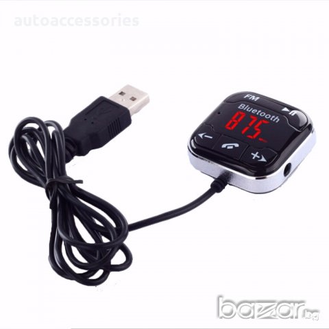 Автомобилен комплект Безжичен FM Bluetooth предавател MP3 плейър USB SD хендсфри дисплей, снимка 3 - Аксесоари и консумативи - 19497481