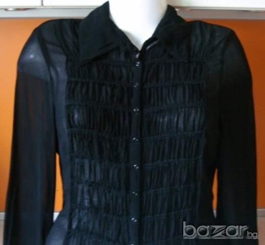 Н&M, стилна черна дамска риза, 38, S 