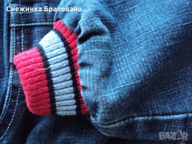 Детско марково дънково яке с подплата от полар, снимка 6 - Детски якета и елеци - 23244181