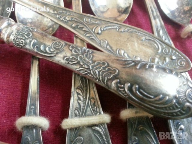 Сервиз посребрени прибори в куфарче, снимка 11 - Антикварни и старинни предмети - 22324431