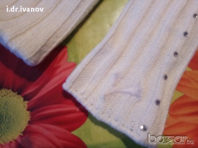 Оригинални дамски ръкавици Puma бели с камъчета, снимка 2 - Шапки - 17015925