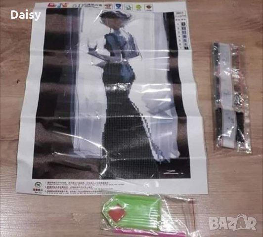 Диамантен гоблен"Мадама в черна рокля", снимка 3 - Гоблени - 25028971