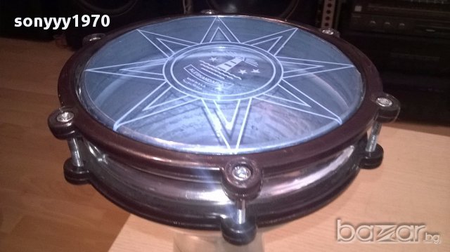 PARTY TIME-Тарамбука нова иноксова/метална 32х22 см-с врътки, снимка 7 - Ударни инструменти - 15733470