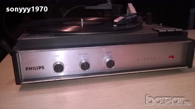 Philips stereo 347-ретро грамофон с усилвател-внос швеицария, снимка 9 - Грамофони - 14743023