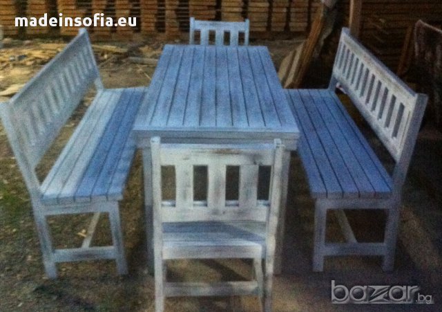 Състарени маси и пейки комплекти, винтидж стил.  , снимка 14 - Градински мебели, декорация  - 10153012