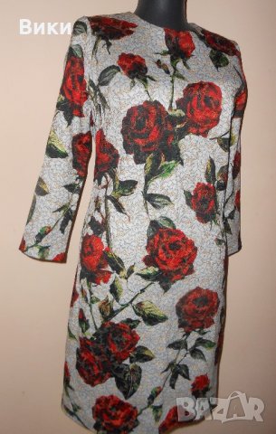 Eлегантна официална рокля с рози, снимка 3 - Рокли - 21934870