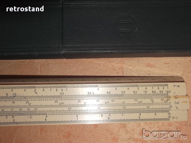 № 1830  стара руска логаритмична линийка, снимка 2 - Други ценни предмети - 8318755
