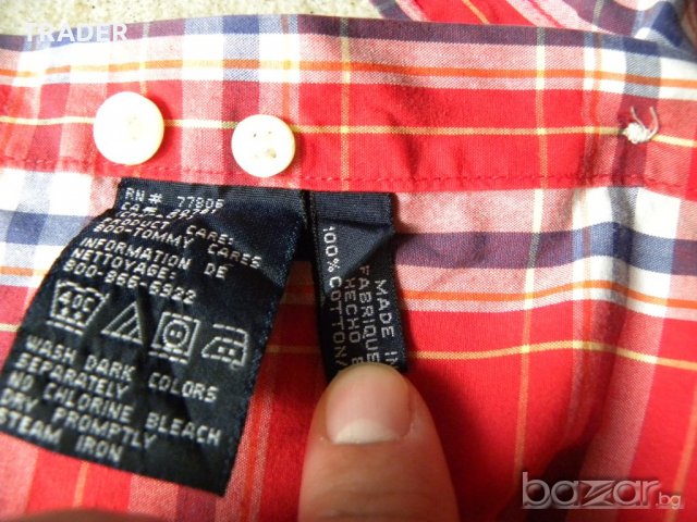 Мъжка риза TOMMY HILFIGER, 100% памук, снимка 17 - Ризи - 18478106