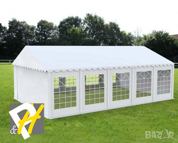 Професионална шатра 5х10м, 100% водоустойчива, PVC 500гр/м2, снимка 1 - Градински мебели, декорация  - 22308532