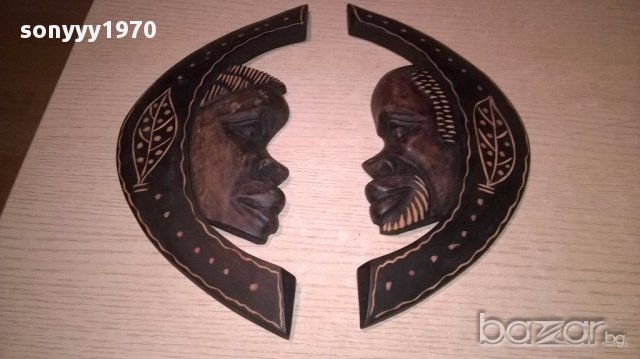 АНТИК-Дървени фигури за стена-2бр-29х14см-внос швеицария, снимка 4 - Антикварни и старинни предмети - 17809978