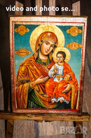 Икона на Дева Мария с Младенеца, снимка 1 - Икони - 22667772