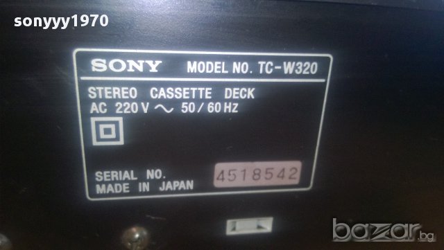 sony tc-w320-deck-2 motor-japan-внос швеицария, снимка 9 - Ресийвъри, усилватели, смесителни пултове - 10370016