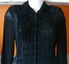 Н&M, стилна черна дамска риза, 38, S , снимка 1 - Ризи - 18480597