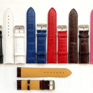 Кожена каишка за ръчен часовник Крокодил Цвят по избор 20mm 22mm 24mm 26mm, снимка 3 - Каишки за часовници - 11942409