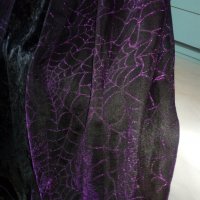 Уникална рокля в черно и преливащо лилаво , снимка 7 - Рокли - 24622938