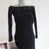 Малка черна рокля с голи рамене , снимка 6 - Рокли - 25556560