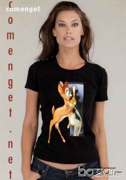 Топ Цена! Уникална тениска Bambi! Бъди различна,поръчай модел с твоя снимка!, снимка 1