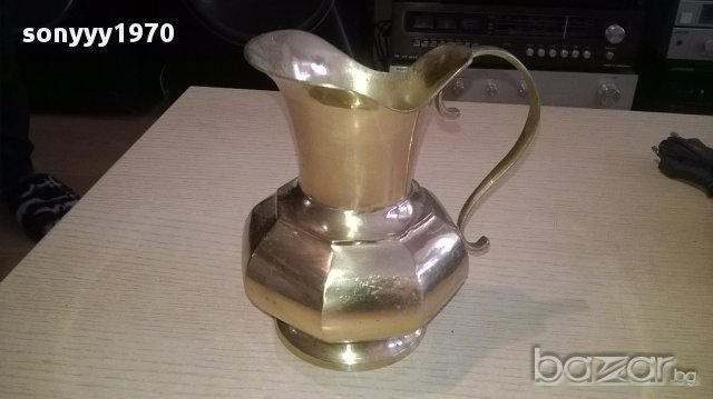 Красива кана в цвят злато-14х14х11см-внос швеицария, снимка 8 - Антикварни и старинни предмети - 17140132