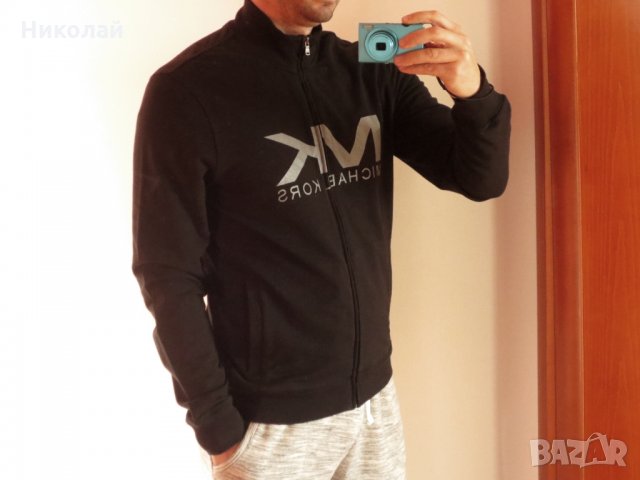 Michael Kors Big MK Logo Full Zip Fleece Sweatshirt Jacket, снимка 6 - Спортни дрехи, екипи - 23720429