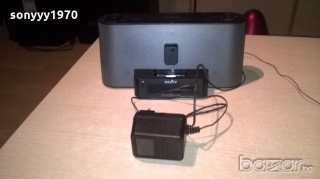 sony iphone/tuner/clock/aux/ampli+adaptor-внос англия, снимка 12 - Ресийвъри, усилватели, смесителни пултове - 19582368