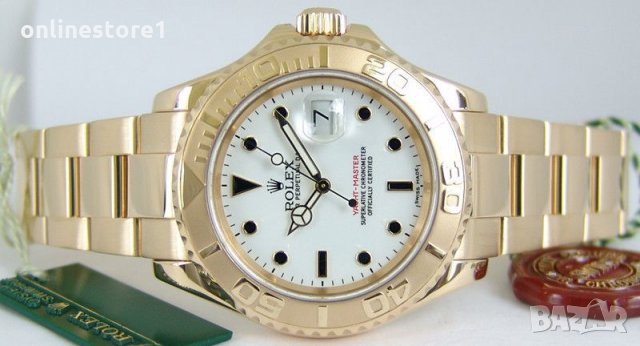 Rolex Yacht Master Dial White Yellow Gold 18K, снимка 3 - Мъжки - 22451012