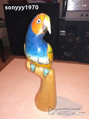 ретро колекция-папагал-дърво/лак-33х10см-внос франция, снимка 11 - Антикварни и старинни предмети - 20245035
