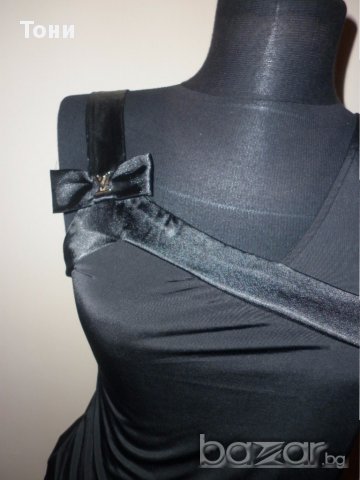 Стилен черен потник Louis Vuitton, снимка 2 - Корсети, бюстиета, топове - 15749599