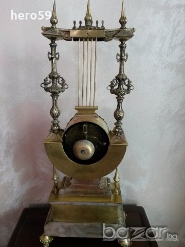 Много рядък Турски бронзов каминен  часовник/Ottoman Turkich Clock/, снимка 14 - Колекции - 21102895