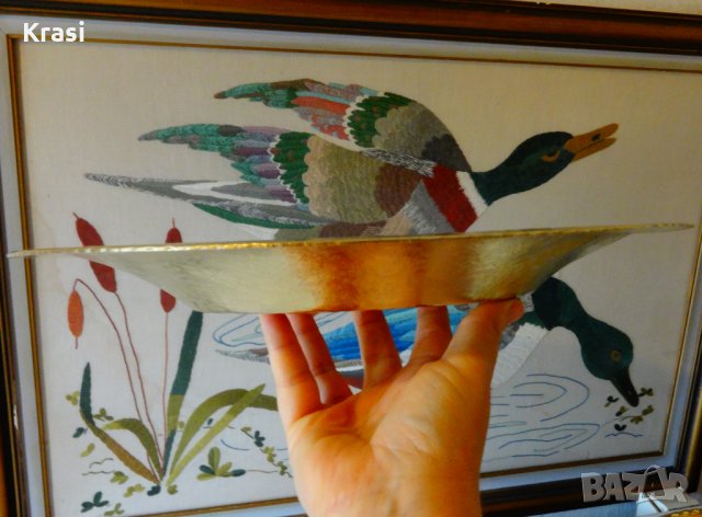 Бронзов съд за сервиране 1.2 кг.,плато,фруктиера , снимка 2 - Антикварни и старинни предмети - 24775791