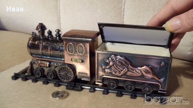 Влакче Old train с газова запалка, снимка 6 - Антикварни и старинни предмети - 17420327