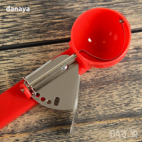 Пластмасова лъжица за сладолед с механизъм 50ml, снимка 2 - Прибори за хранене, готвене и сервиране - 25587634