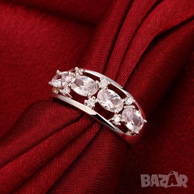 Стилен пръстен с циркони, снимка 5 - Пръстени - 25428072