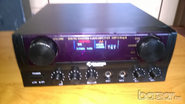 auna multimedia amp-2 sing-2 digital karaoke audio amplifier-швеицария, снимка 14 - Ресийвъри, усилватели, смесителни пултове - 7929436