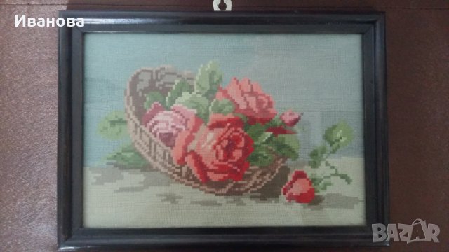 Гоблен кошница с рози