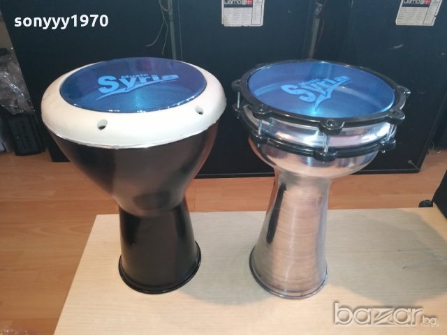 НОВИ тарамбуки-черна метална и сива алуминиева-40х25см, снимка 7 - Ударни инструменти - 21117232