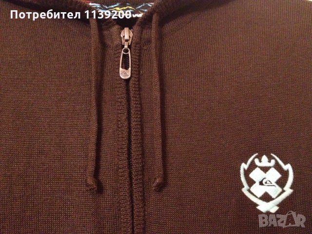 Quicksilver М мъжки суичър жилетка с цип и качулка , снимка 5 - Суичъри - 23995631