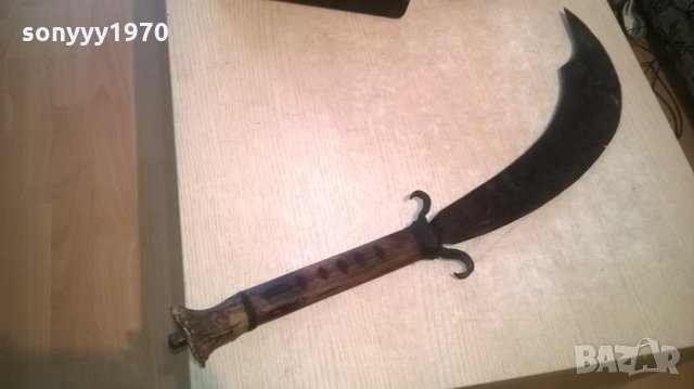 изковани в огъня-оръжие/кукри/меч/сабя-внос швеция-72см, снимка 4 - Колекции - 25533664