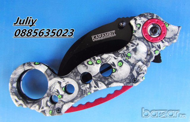 Карамбит Wild Wolf /черепи/, снимка 3 - Ножове - 17297641